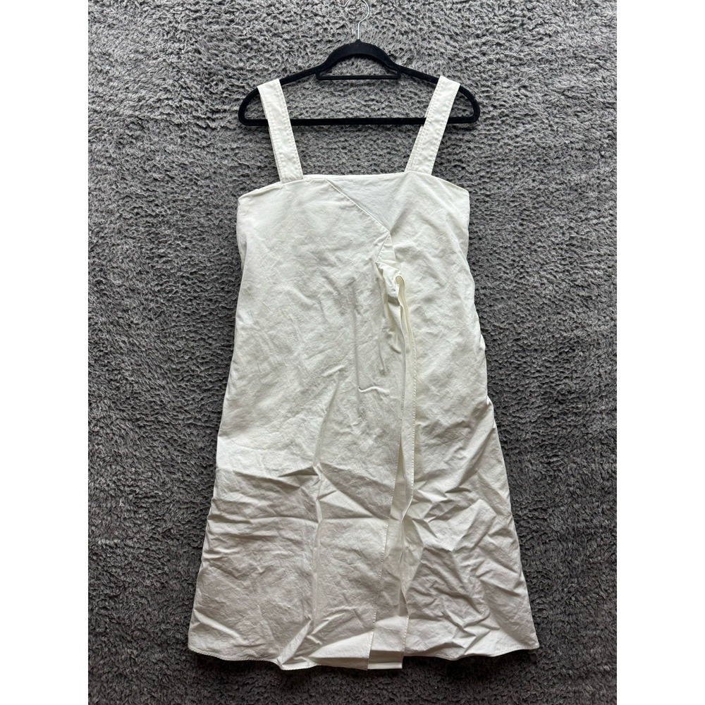 3.1 Phillip Lim Draped Cotton Sleeve‎ Less Midi Dress White Womens Size 6